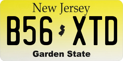 NJ license plate B56XTD