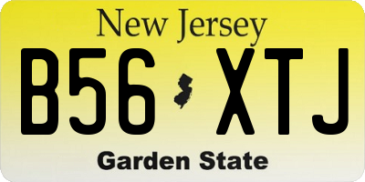 NJ license plate B56XTJ