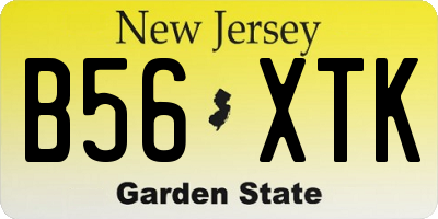 NJ license plate B56XTK