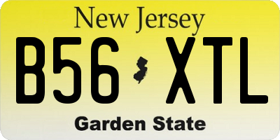 NJ license plate B56XTL