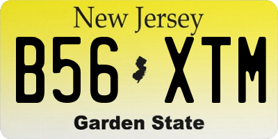 NJ license plate B56XTM