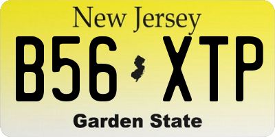 NJ license plate B56XTP