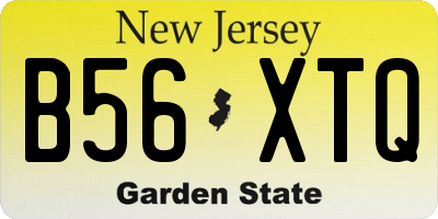 NJ license plate B56XTQ