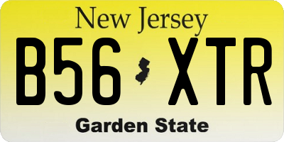 NJ license plate B56XTR