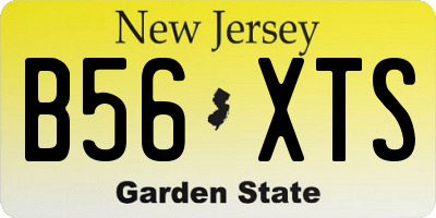 NJ license plate B56XTS