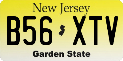 NJ license plate B56XTV