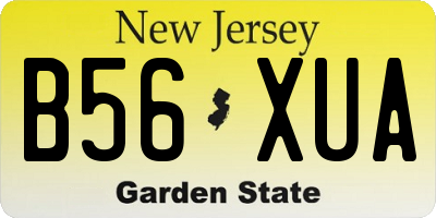 NJ license plate B56XUA
