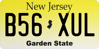 NJ license plate B56XUL