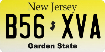 NJ license plate B56XVA
