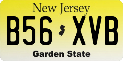 NJ license plate B56XVB