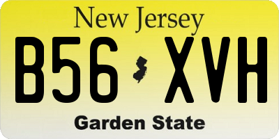 NJ license plate B56XVH
