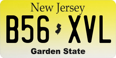 NJ license plate B56XVL