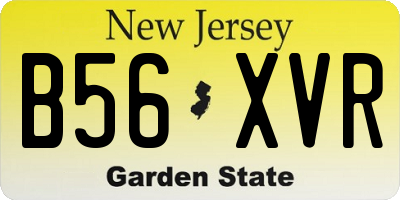 NJ license plate B56XVR
