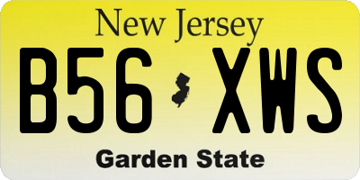 NJ license plate B56XWS