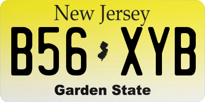NJ license plate B56XYB
