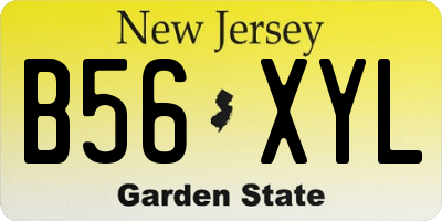 NJ license plate B56XYL