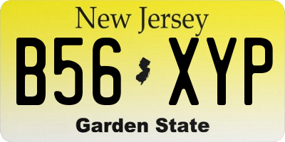 NJ license plate B56XYP