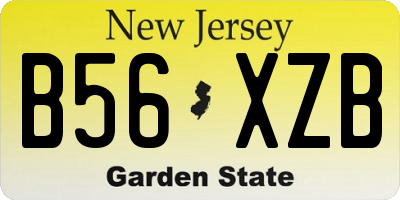 NJ license plate B56XZB