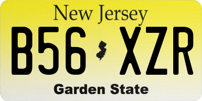 NJ license plate B56XZR