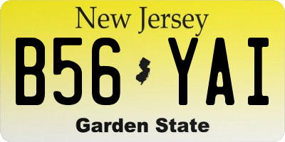 NJ license plate B56YAI