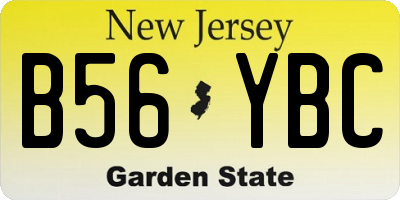 NJ license plate B56YBC