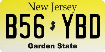 NJ license plate B56YBD