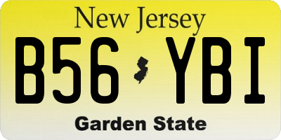 NJ license plate B56YBI