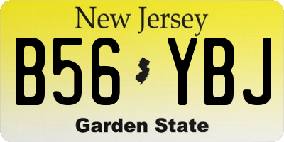 NJ license plate B56YBJ