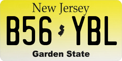 NJ license plate B56YBL