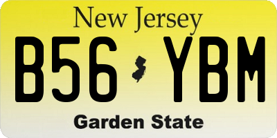 NJ license plate B56YBM