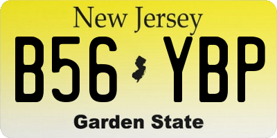 NJ license plate B56YBP