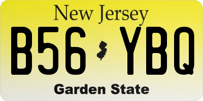 NJ license plate B56YBQ