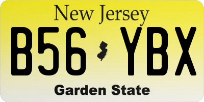 NJ license plate B56YBX