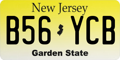 NJ license plate B56YCB
