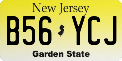NJ license plate B56YCJ