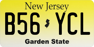 NJ license plate B56YCL