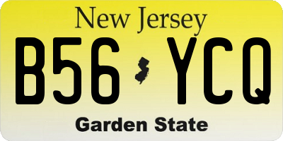 NJ license plate B56YCQ