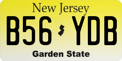 NJ license plate B56YDB