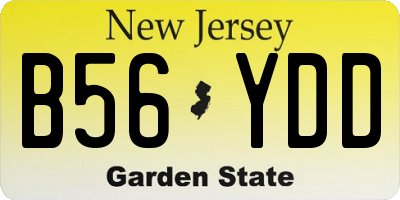 NJ license plate B56YDD