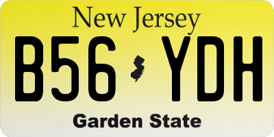 NJ license plate B56YDH