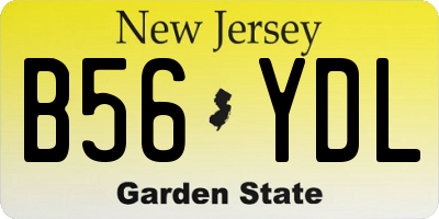 NJ license plate B56YDL