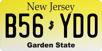 NJ license plate B56YDO