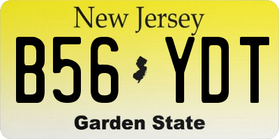 NJ license plate B56YDT
