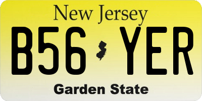 NJ license plate B56YER