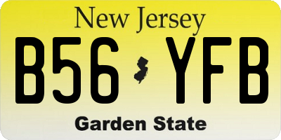 NJ license plate B56YFB