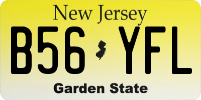 NJ license plate B56YFL