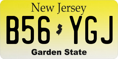 NJ license plate B56YGJ