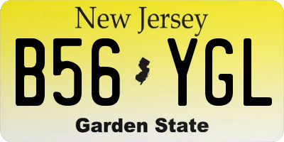 NJ license plate B56YGL