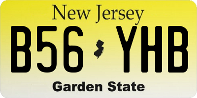 NJ license plate B56YHB