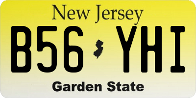 NJ license plate B56YHI